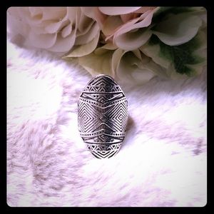 NWT Boho Embellished Silver Plated Ring
